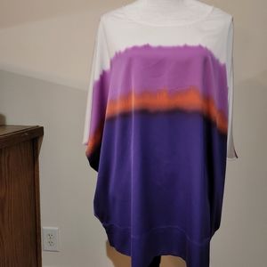 Nicole by Nicole Miller,  Size XL, White, Orange and Purple